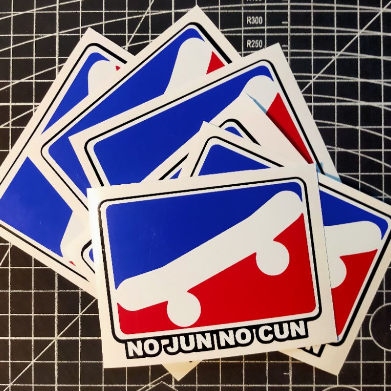 สติ๊กเกอร์ตัด NO JUN NO CUN JUNSAITO JUN SAITO stiker