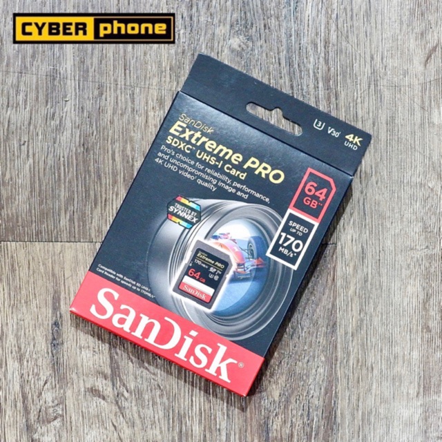 SanDisk Extreme Pro SD Card 64 GB ความเร็ว Read 170MB/s write 90MB/s  เร็วสุดๆ ถูกที่สุด ( SDXC ) (SDSDXXY-064G-GN4IN) | Shopee Thailand