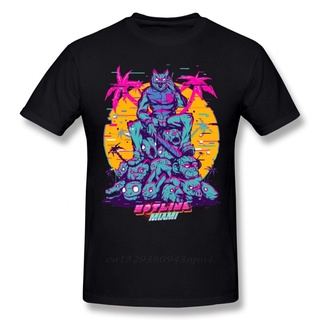 Hotline Miami เสื้อยืดแขนสั้น ผ้าฝ้าย 100% พิมพ์ลายกราฟฟิค 3xl แฟชั่น สําหรับผู้ชายS-5XL