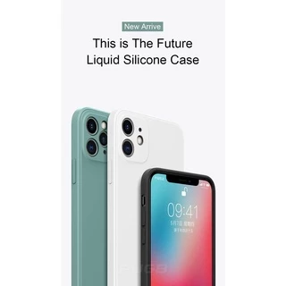 เคสซิลิโคนนิ่ม กรอบสี่เหลี่ยม หรูหรา สําหรับ iPhone 12 Mini 11 Pro Max iPhone X Xs Xr 7 8 6 6s Plus SE 2020 2022 SE3
