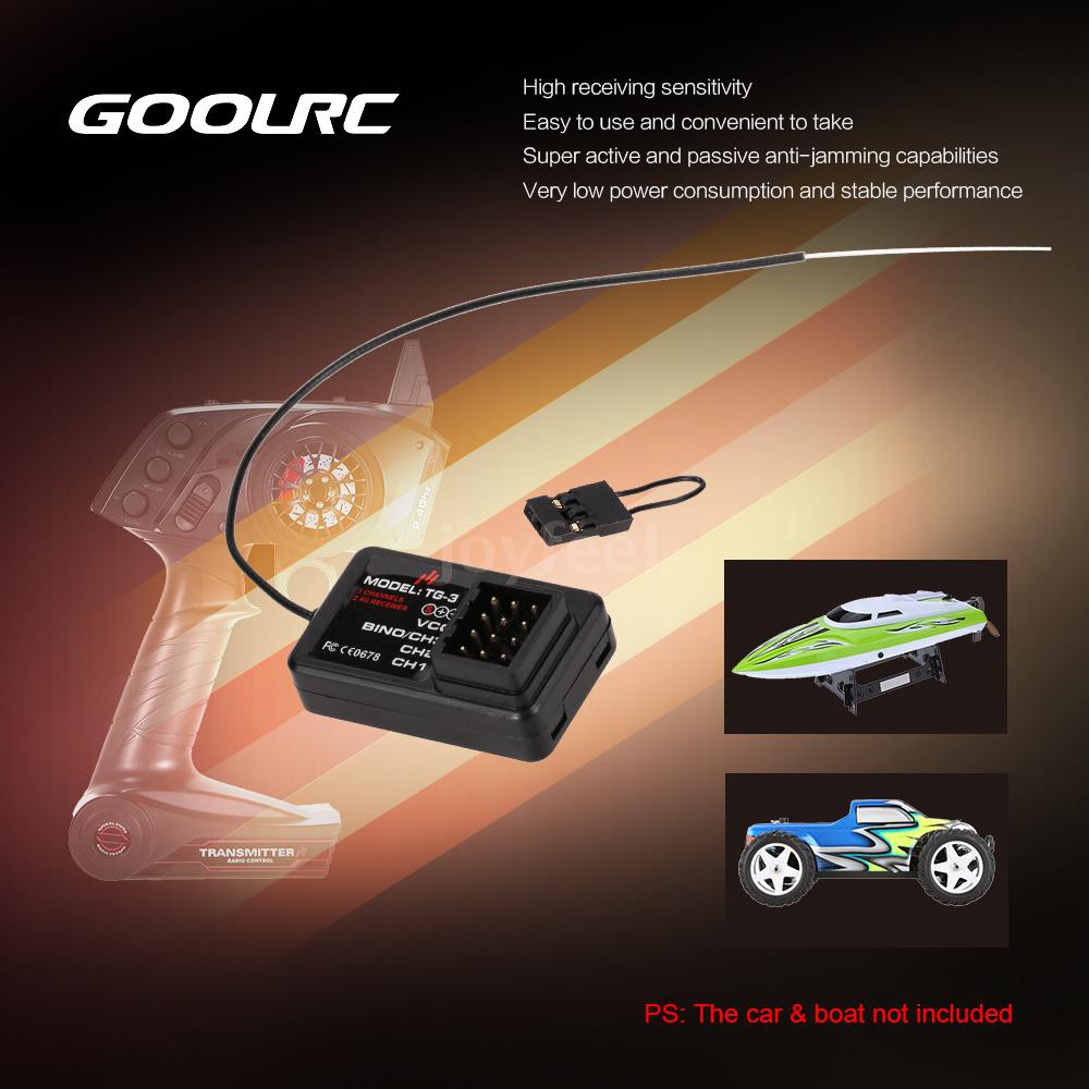 J & F เครื่องส่งสัญญาณรถยนต์บังคับ Goolrc Tg - 3 2.4 G 3Ch Rc