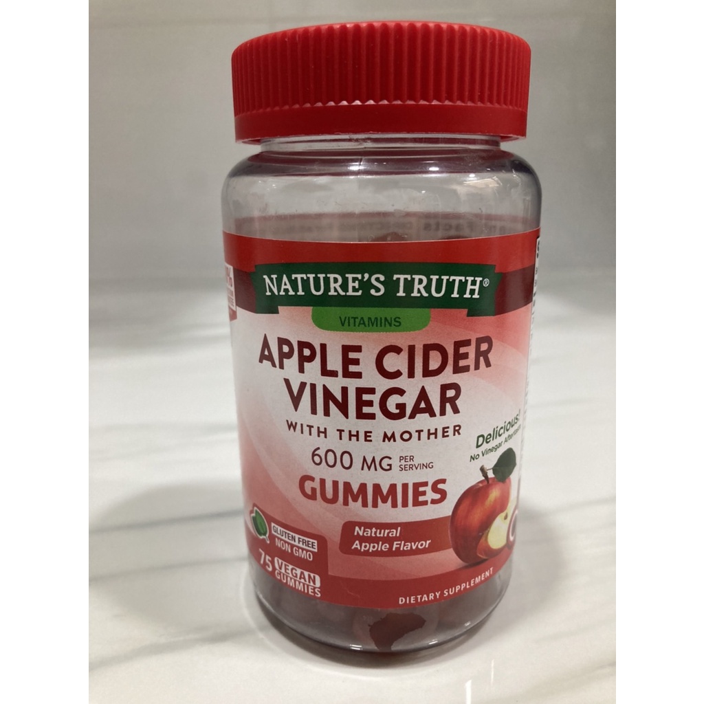 [พร้อมส่ง] Nature’s Truth Apple Cider Vinegar Gummies ขนาด 600 mg (75 กัมมี) ของแท้ 100%