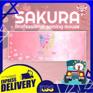 Onikuma Gaming Mousepad Sakura Pink แผ่นรองเมาส์เกมมิ่งสายหวาน ขนาดใหญ่ (ขนาด 780 x 300 mm หนา3mm)