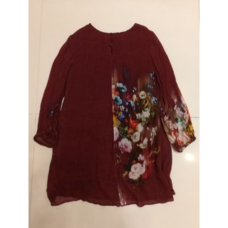 Zara Brand_2nd hand เสื้อเชิ้ต​แขนยาว​ 3 ส่วนมีซับใน Size6/7 Made in MOROCCO แท้มือสองกระสอบนำเข้า​