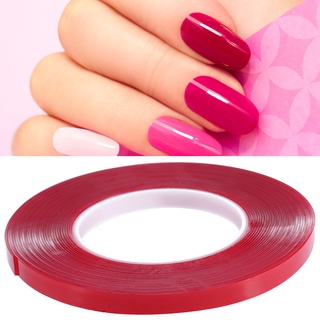 [ลดล้างสต๊อก]เทปกาวสองด้านสีแดงสําหรับการตกแต่งเล็บ 10 เมตร Adhesive Double-sided Tape