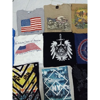 เสื้อยืดมือสอง USA ราคาถูก (ราคารวมในไลฟ์สด)