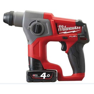 Milwaukee สว่านโรตารี่ขนาด 26 มม.มาพร้อมกระเป๋า M12 CH-402C  Fuel SDS Plus Hammer Drill 12 Volt 2 x 4.0Ah Li-Ion