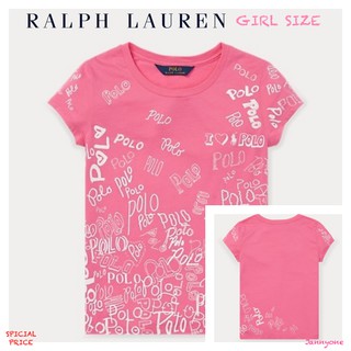 RALPH LAUREN POLO COTTON JERSEY GRAPHIC TEE (GIRLS SIZE)