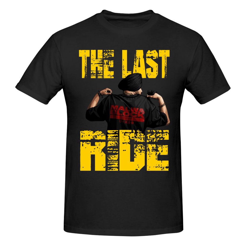 คอลูกเรือGildan เสื้อยืดคอกลม แขนสั้น ผ้าฝ้าย 100% พิมพ์ลาย Rip Sidhu Moosewala The Last Ride สไตล์ฮ