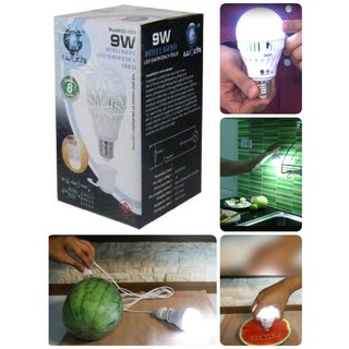 หลอดไฟอัจฉริยะ อัตโนมัติ เมื่อไฟดับ แสงเดยไลท์ Iwachi Emergency LED 9W รุ่น GE-0009 แถมฟรีขั้วหลอดไฟ E27 พร้อมสวิทในตัว