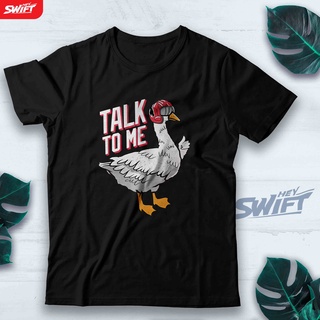 [COD]เสื้อยืด พิมพ์ลาย Talk to me goose Duck Duck DISTROS-5XL