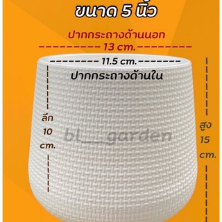 [BL GARDEN] กระถางมินิมอล กระถางต้นไม้ กระถางเบลล่า กระถางทรงหยดน้ำ กระถางพลาสติก [ขนาด 5 นิ้ว]