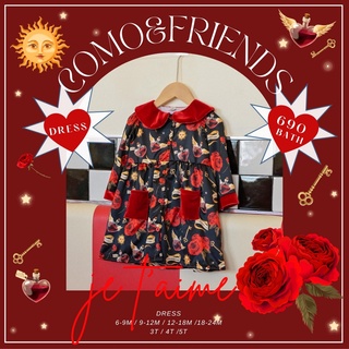 como and friends : Je taime: 01 dress เดรส กระโปรงเด็กอ่อน