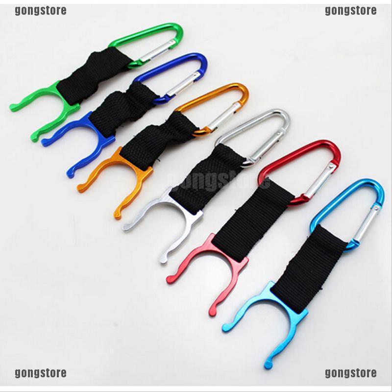 ส่งฟรีเมื่อซื้อครบ 99บาทReadystock2 PCS Carabiner Water Bottle Buckle Hook Holder Clip Camping Hiking Traveling