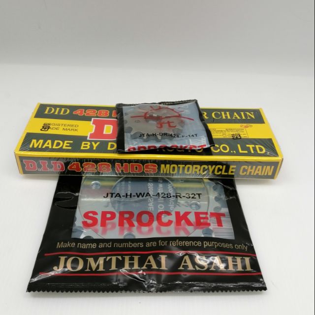 โซ่สเตอร์ชุดWAVE-125i(เวฟ-428ปี2012-2016)ปลาวาฬตัวเก่า(ข้อหนา428)