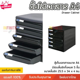 ชั้นใส่เอกสาร ลิ้นชักใส่เอกสาร 5 ชั้น ขนาด A4 แข็งแรง ทนทาน ดึงเข้าออกง่าย Drawer Cabinet