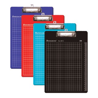 เบนน่อน คลิปบอร์ด รุ่น A4-CB-12 แพ็ค 2 อัน Bennon Clipboard Model A4-CB-12 Pack of 2