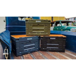 K2 CAMPING FOLDING BOX กล่องลังแบบพับได้ 50 ลิตร **แถมท็อปไม้**