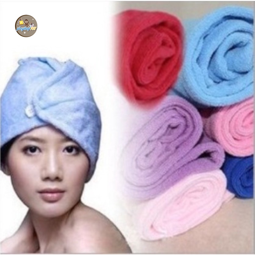 JUN-22 ผ้าคลุมผมแห้งไว ดูดซับน้ำได้ดี มี 6 สี