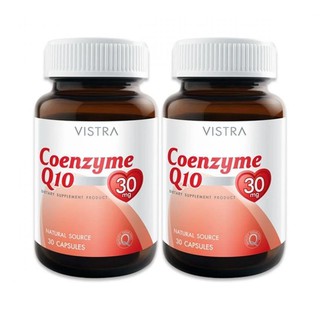 VISTRA Coenzyme Q10 ลดริ้วรอย เสริมการทำงานของหัวใจ (30 แคปซูล)