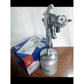 กาพ่นสี(ล่าง) แรงดันต่ำ ยี่ห้อ โคเวท KOVET (W-71S) รุ่นอย่างดี (new package)  Low Pressure Spray Gun (สีเงิน) by JHW