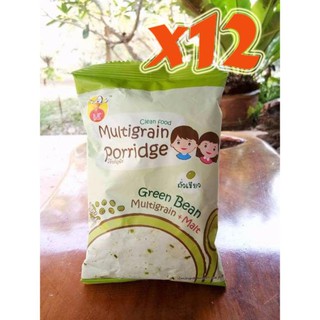 SANLEA Clean Food Multigrain Porridge Green Bean Multigrain+Malt 38 grams 12 sachets