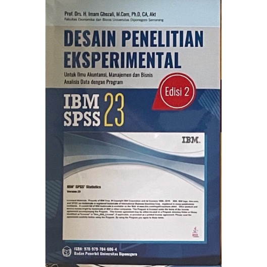 การออกแบบวิจัยการทดลองพร้อมโปรแกรม SPSS 23 (รหัส ST-115)