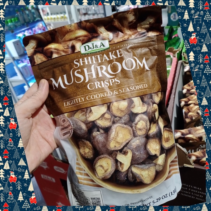 ลดพิเศษ ถึง 28/02/66 DJ&A Shiitake Mushroom Crisps Lightly Cooked ขนาด