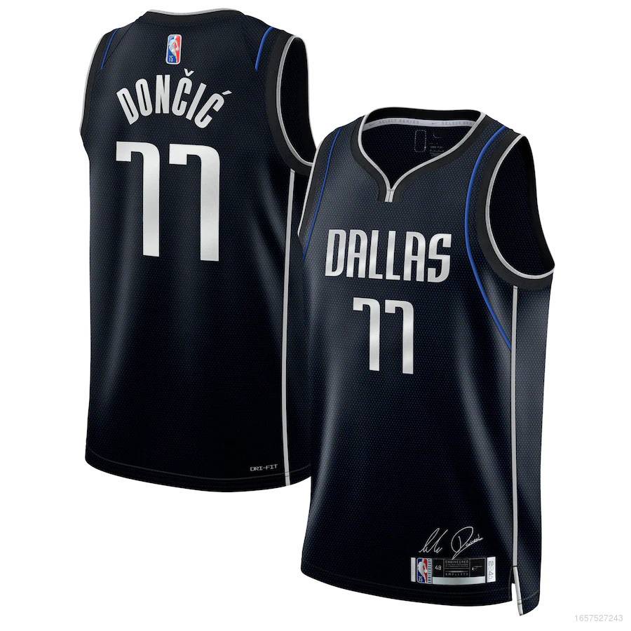 เสื้อกีฬาบาสเก็ตบอล ลาย BKB 2022-2023 NBA Jersey Mavericks Best Rookie No.77 พลัสไซซ์