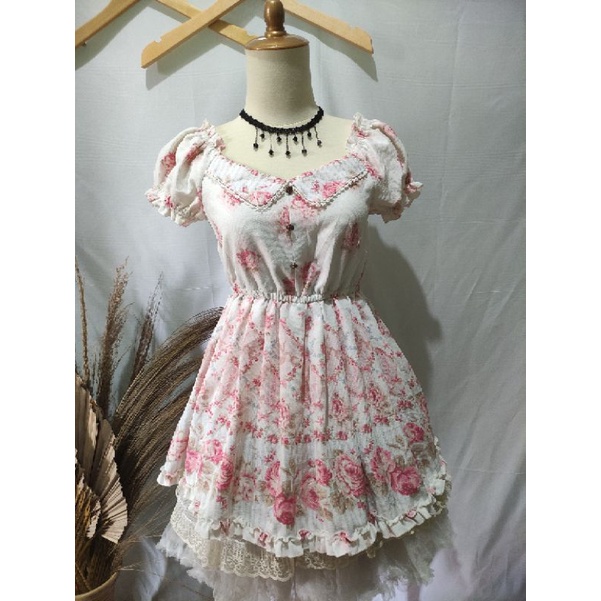 Mermaid Rose Mini Dress นําเข้า kawaii brand By LizLisa