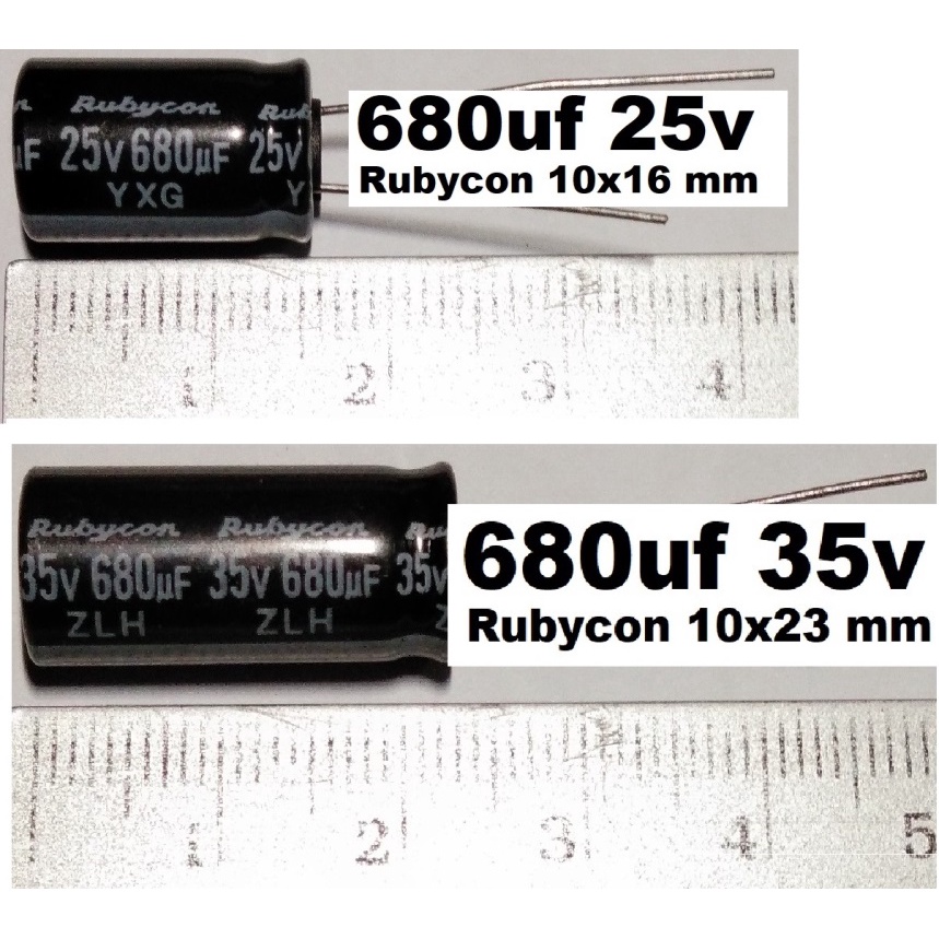 Elco 680uf 25v 35v Rubycon