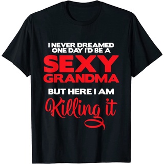 ชุดเซ็ต 2 ชิ้น เสื้อยืด พิมพ์ลาย I Am Sexy Grandma Killing It Funny Family Matching สําหรับผู้ชาย