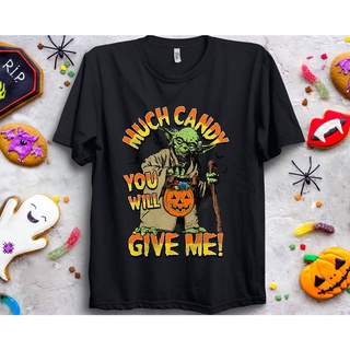 [S-5XL]เสื้อยืด พิมพ์ลาย Star Wars Halloween Yodado Candy You Will