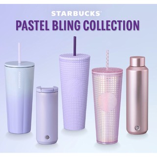 [ของแท้100%]Starbucks Bling + Pastel Bling Collection  Starbucks Cups แก้วสตาบัค แก้วstarbucks แก้วหนาม