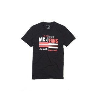 Tee leee Mc Jeans เสื้อยืดผู้ชาย แขนสั้น สีดำ MTTZ187