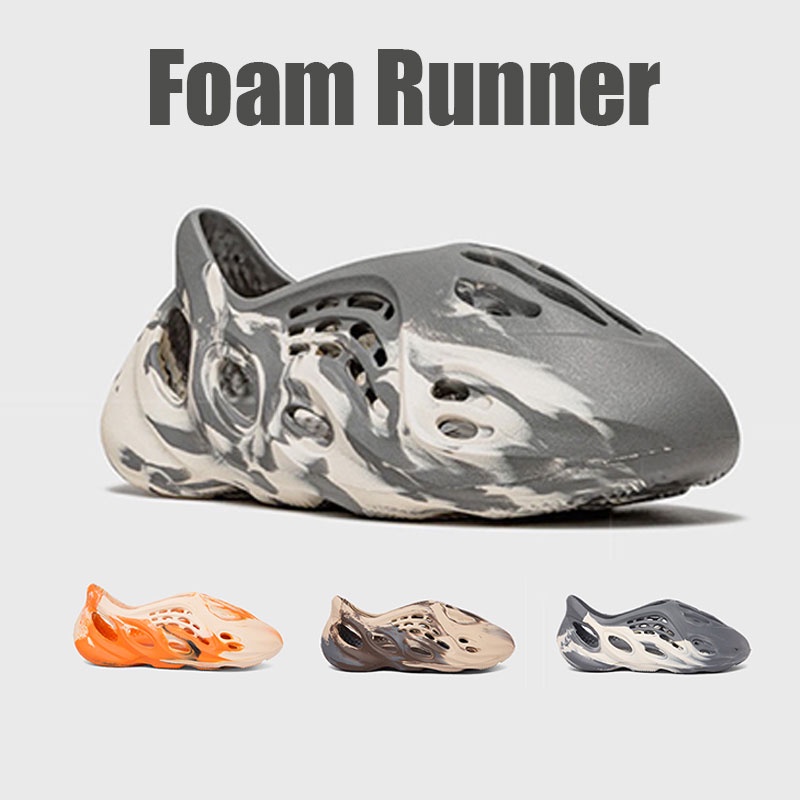 Yeezy moon grey Foam Runner สําหรับผู้หญิงผู้ชาย eu36-46