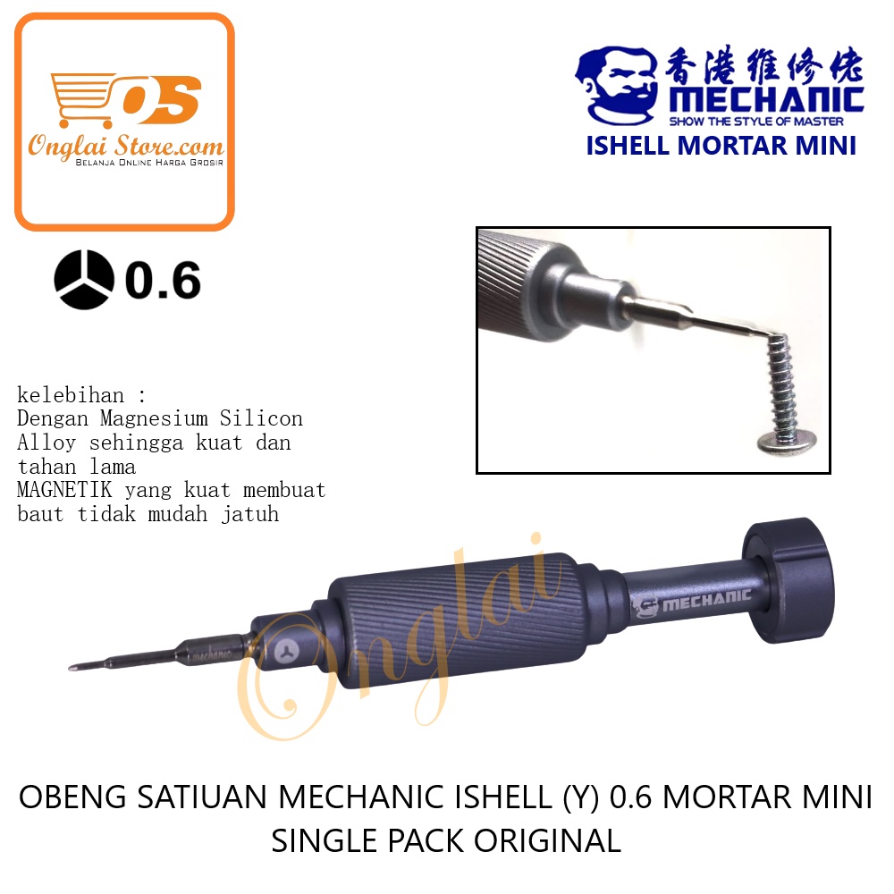 MECHANIC ISHELL (Y) 0.6 MORTAR MINI SINGLE PACK ORIGINAL SCREWDRIVER