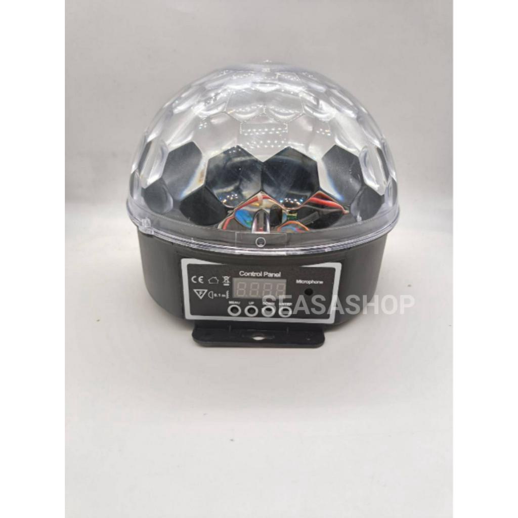 LED Crystal Magic Ball Light ไฟเลเซอร์บอล ไฟเธค ไฟประดับยนต์ ไฟประดับบ้าน มี6สีพร้อมรีโมท ใช้ได้ทั้ง12V และไฟบ้าน