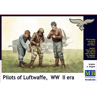 ฟิกเกอร์โมเดล Master Box Model 1/35 MB3202 PILOTS OF LUFTWAFFE,WW II era