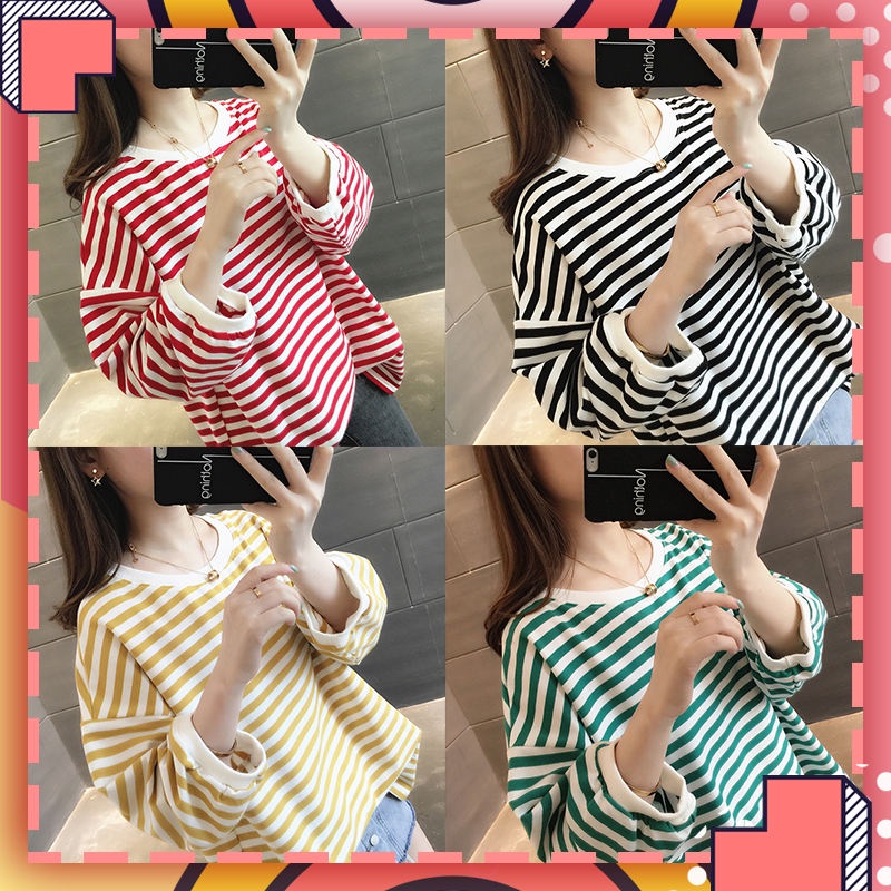 LH.Sunday 🍀 เสื้อลายทางแขนยาวสีสวยน่ารัก กันแดดกันลมใส่ได้ทุกเพสทุกวัย
