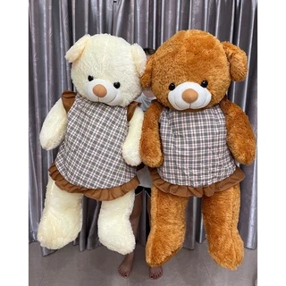 ตุ๊กตาหมีใส่ชุดลายสก็อต ตัวใหญ่ขนาดประมาณ 120 ซม มี 2 แบบ 2 สีให้เลือก ตัวนุ่ม ขนนิ่ม
