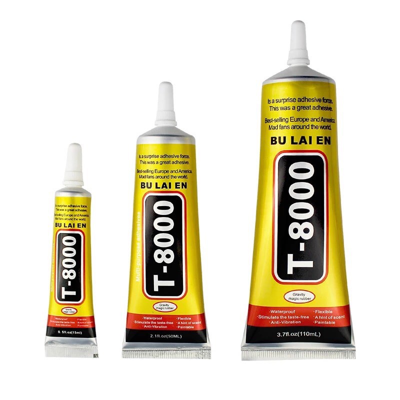 กาวติดจอมือถือ T-8000 เครื่องมือช่าง สีใส 15ml 50ml 110ml