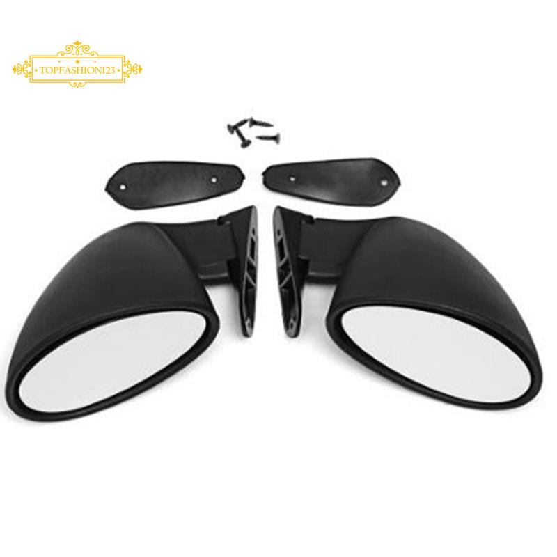 California Style Left & Right Car Classic Retro Door Wing Side Mirror Rearview Vintage Matte Universal Black