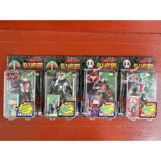 BANPRESTO : MASKED RIDER REAL PLAHERO SERIES ACTION FIGURE COLLECTION SET [s1999] สินค้าเก่าหายาก ปี 1999 ครบชุด 4 แบบ