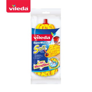 Vileda SuperMocio Soft Refill วิเลดา ม็อบถูพื้นซุปเปอร์โมชิโอ ซอฟท์ รีฟิล ไม้ม๊อบ ม๊อบ ผ้าม็อบ ผ้าม๊อบ อะไหล่ผ้า