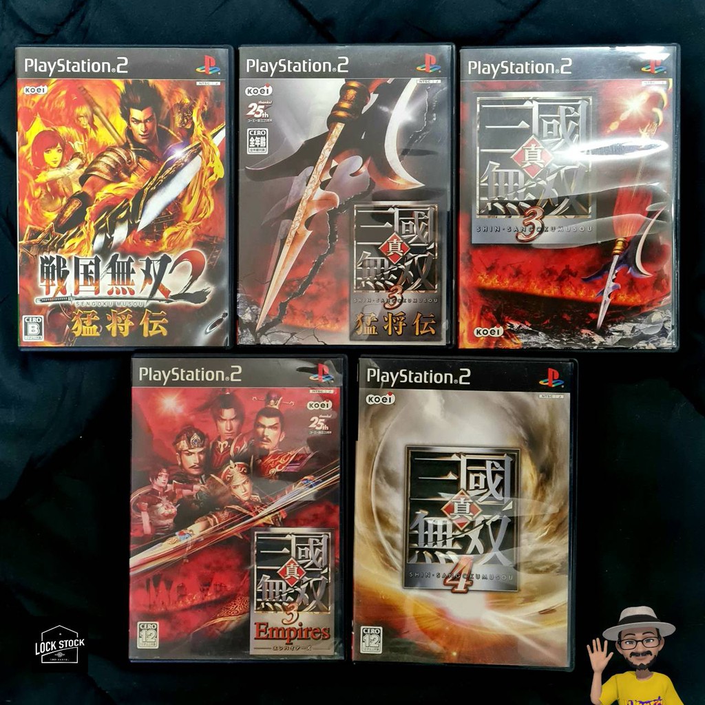 Shin Sangoku Musou 2,3,4 แผ่นเกมส์แท้ PS2 มือสอง