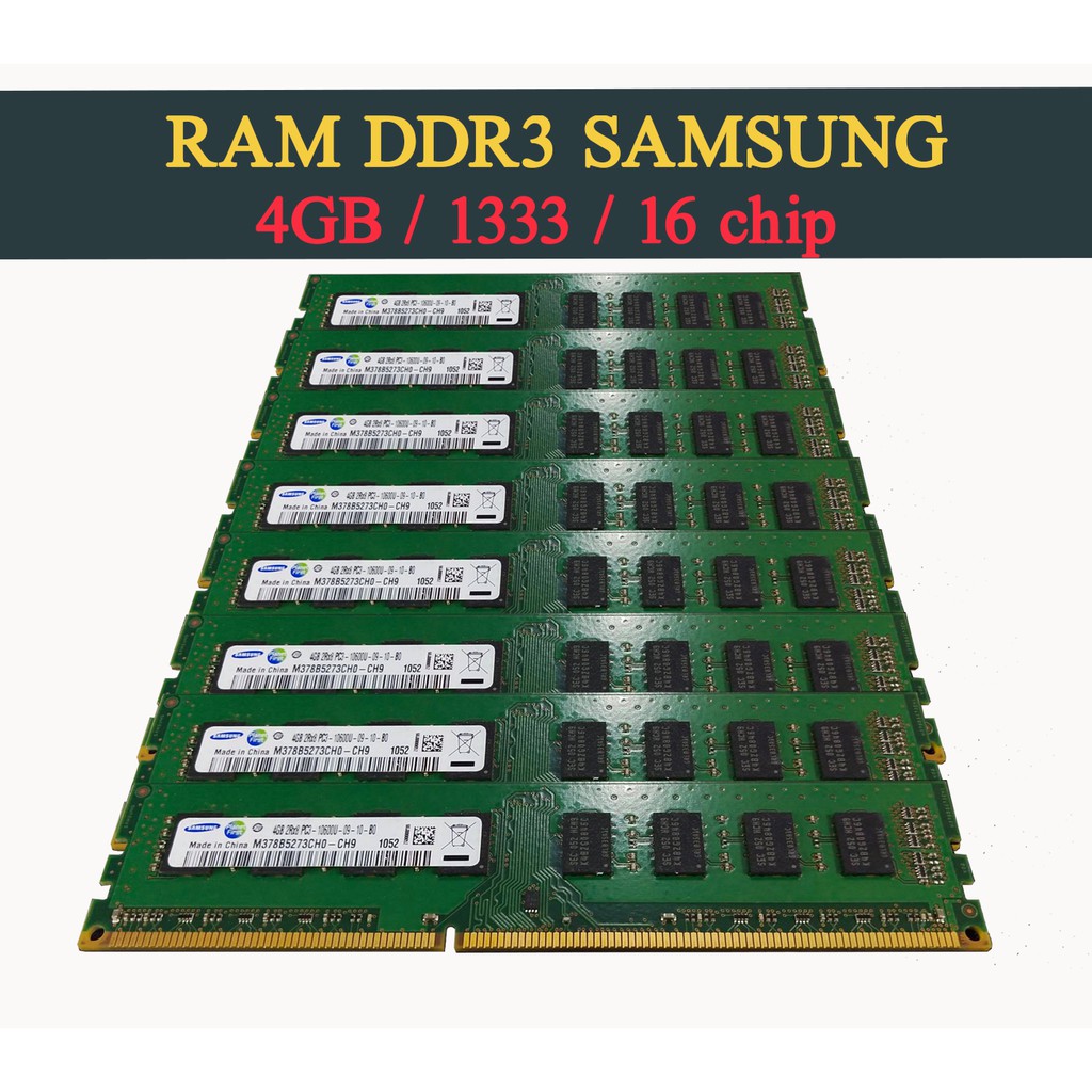 Ram DDR3 4GB 16ชิพ 1333 มือสองสำหรับ PC - khwanaah94 - ThaiPick
