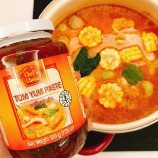 Chefs Choice : เครื่องต้มยำ Tom Yum Paste ขนาด 510กรัม สำหรับผู้ทานมังสวิรัติ หรือVegan ตรา เชฟช้อย