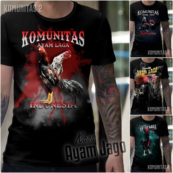 เสื้อยืด Bangkok Fighting FIGHTING COCK INDONESIAN FIGHTING COCK COMMUNITY Papaji