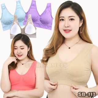 SB-113 Sport Bra สปอร์ตบราไร้โครง แบบสวมรุ่น เสื้อในไร้โครง ชุดชั้นในผู้หญิง SB-113